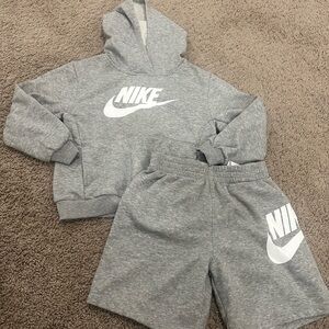 Nike Hoodie Sweatshirt and Shorts Set